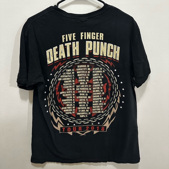 Five finger death punch tour t-shirt in Large - Picture 3 of 3